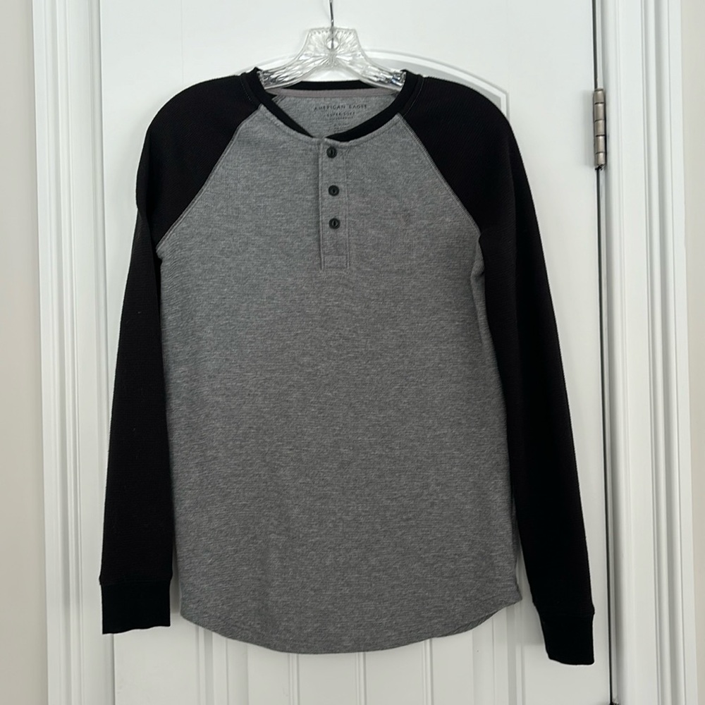 Waffle knit long sleeve